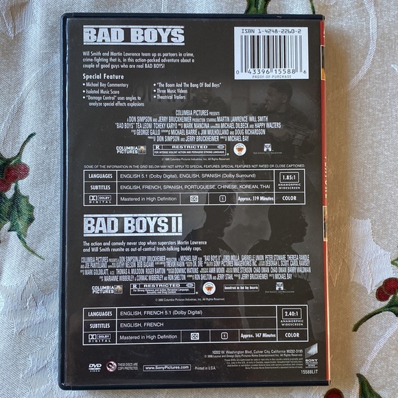2 DVDs Bad Boys&Bad Boys II double feature The Aviator 2disc widescreen edition - Picture 6 of 16